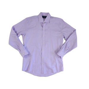 Button Down Slim Fit Dress Shirt Light Purple 15.5 33